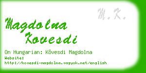 magdolna kovesdi business card